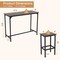 3-Piece Industrial Dining Set with 47.5 Inch Table and 2 Bar Stools